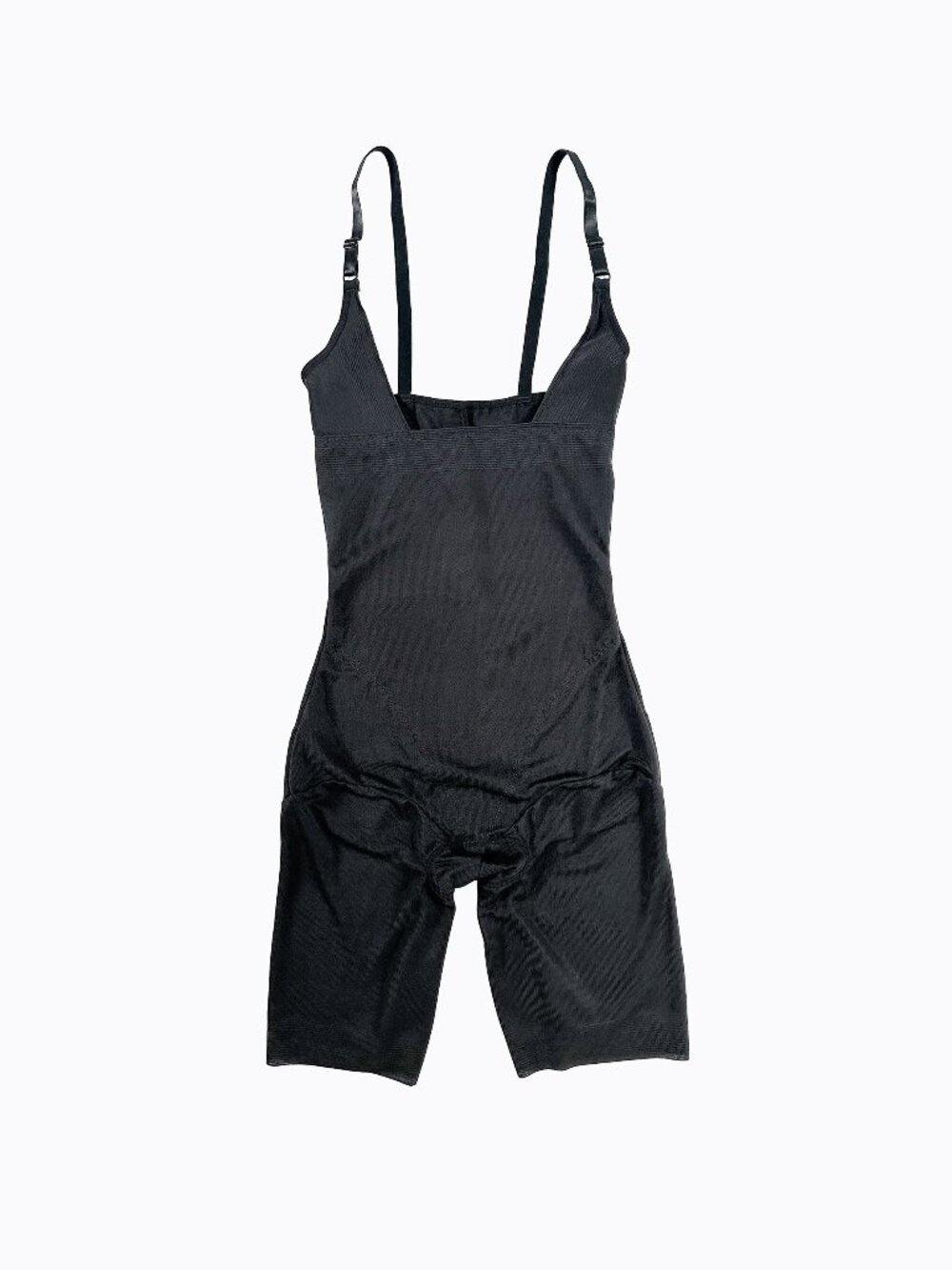 Shapewear Bodysuit S Black Open-Bust Mid-Thigh Compression Snatched Shaper NWOT